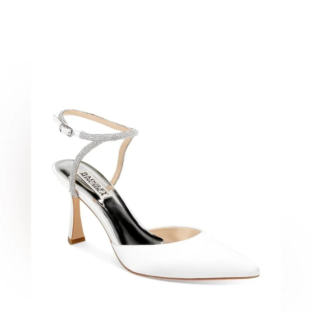 Badgley Mischka Women's Kamilah Pointed Ankle Strap High Heel Sandals